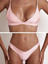 7 Colors Triangle Plain Bikinis Swimwear