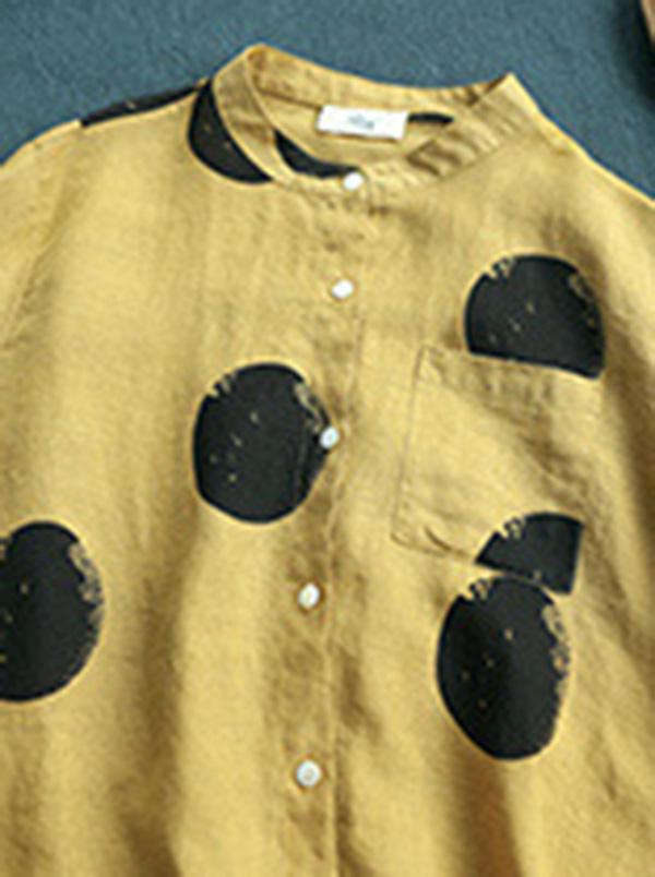 Loose A-line Polka-dot T-shirt