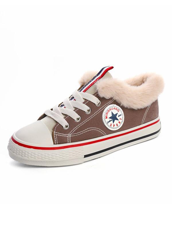 Size38 Warm Canvas Sneaker Shoes