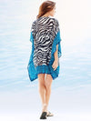 Chiffon Stripes Beach Vacation  Sleeveless V Neck  Mask Cover-ups