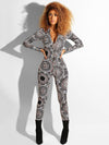 Zipper Long Sleeve Jumpsuits