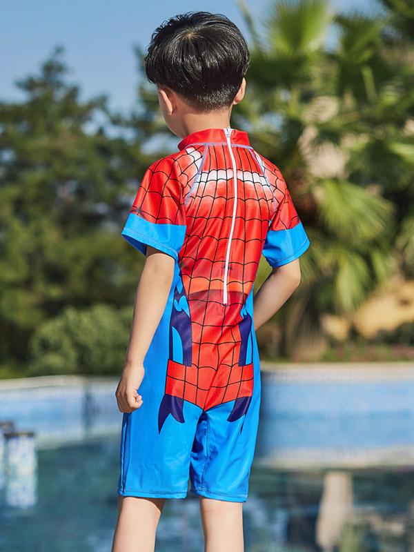 AONIHUA Spider Printed One Piece Boy Swimwear