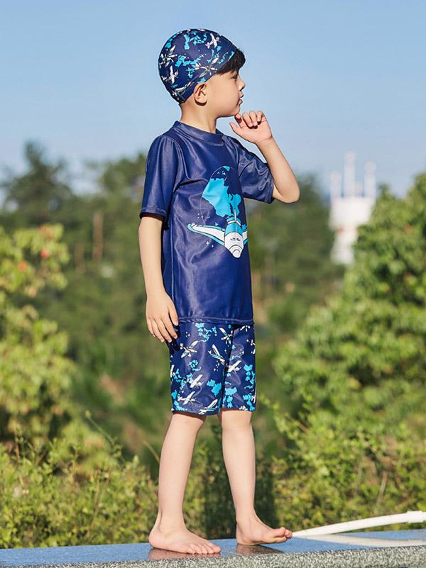 AONIHUA Floral Bottom Boy Swimwear