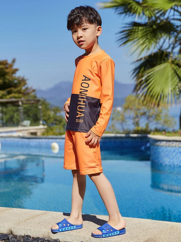 AONIHUA Color Block Boy Swimwear