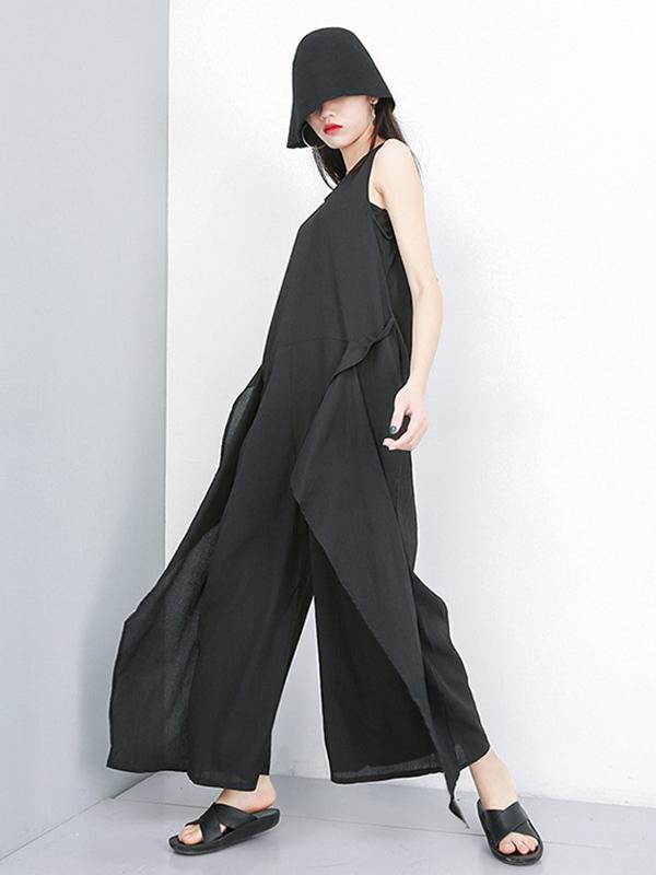 Loose Wide-leg Split-joint Jumpsuit