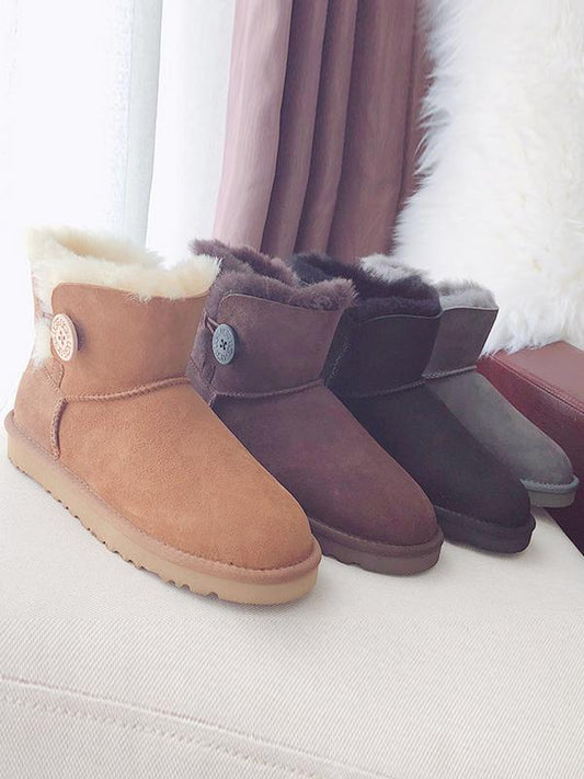 Pure Wool Leather Winter Cotton Boots Uggs