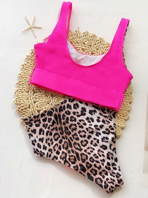 Leopard-Print Empire Bikini Swimsuit