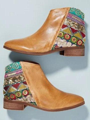 Bohemia Vintage Chunky Booties