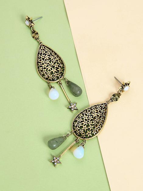 Drop Pattern Hollow National Earrings