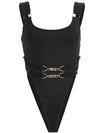 Sleeveless Metal Buckle Bodysuits