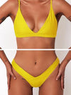 7 Colors Triangle Plain Bikinis Swimwear