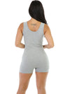 Solid Round Neck Yoga Romper