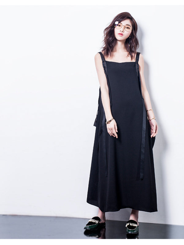 ORIGINAL BANDAGE SPLIT-SIDE SPAGHETTI-NECK MAXI DRESS