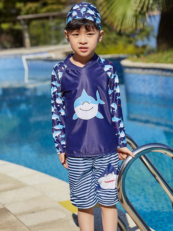 AONIHUA Striped Bottom Boy Swimwear