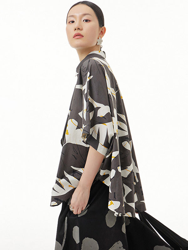 Urban Fashion Loose Geometric Printed Blouse