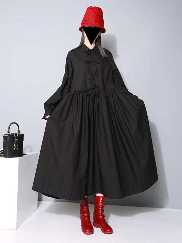 Loose Big Hem Long Shirt Dress