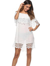 Lace Tulle Sexy Off-the-shoulder Cover-Ups Swimwear