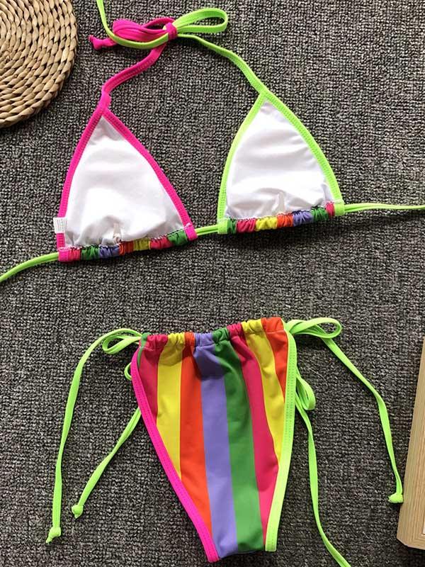 Sexy Halter-neck Lace-Up Bikinis Swimwear