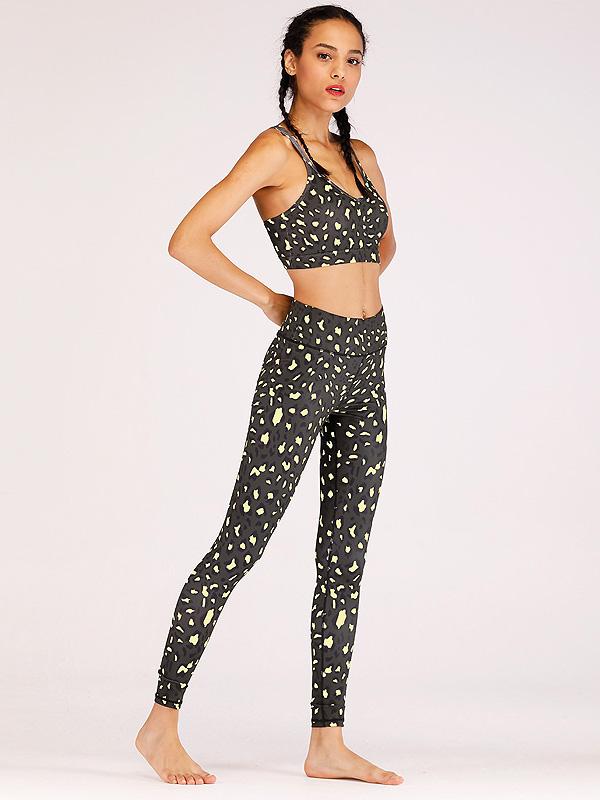 Braces Backness Leopard Yoga&Gym Suits