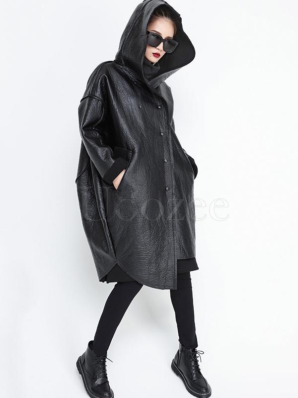 Loose Fleece Lined Fur Coat