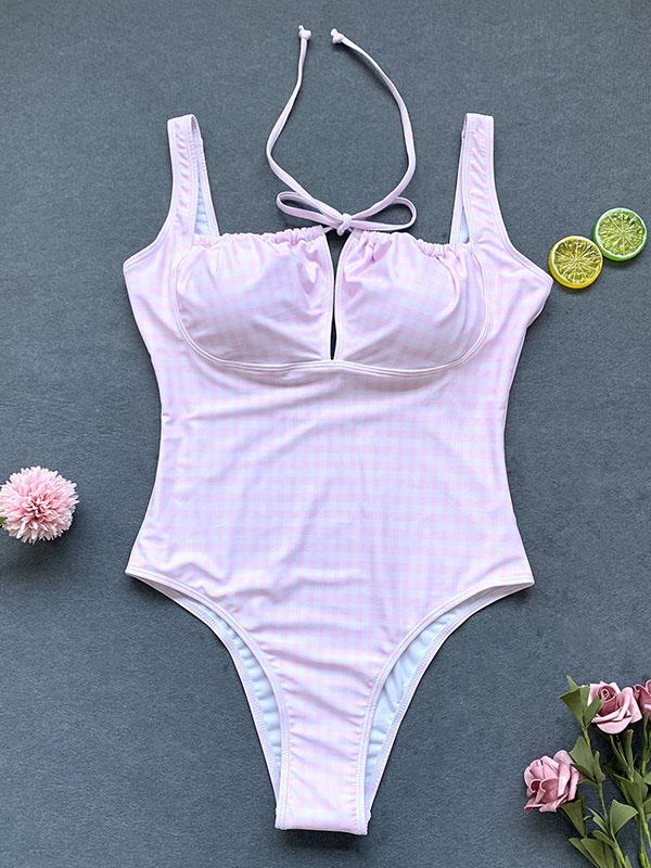 Sexy Strapless Bandage Backless One-Piece Swimwear