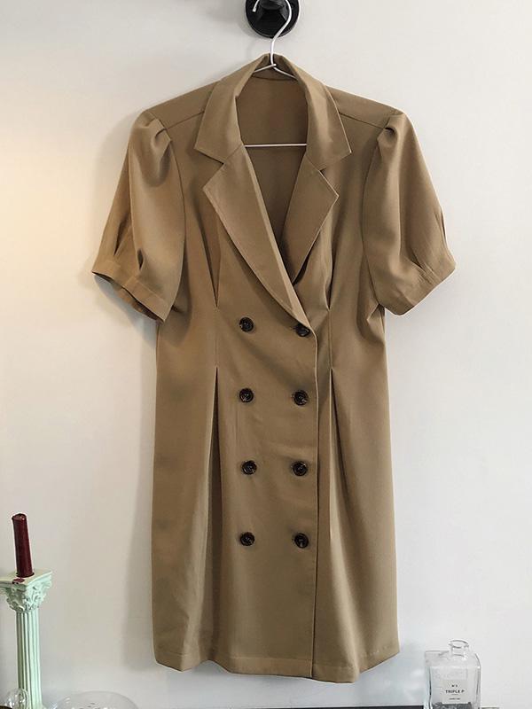 Vintage Fashion V-neck Suit Dress