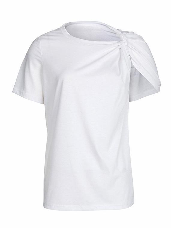 Asymmetric Solid T-Shirt