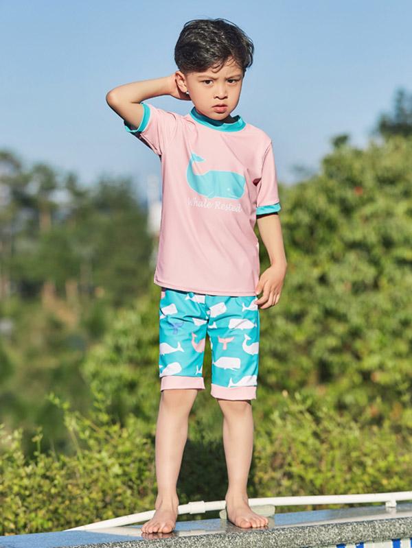 AONIHUA Whale Printed Boy Swimwear