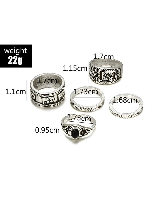 5pcs Vintage Rings Accessories