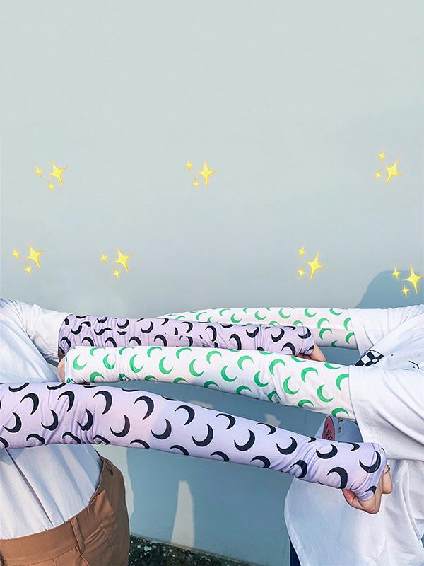 Sports Moon Pattern Sunscreen Sleeves