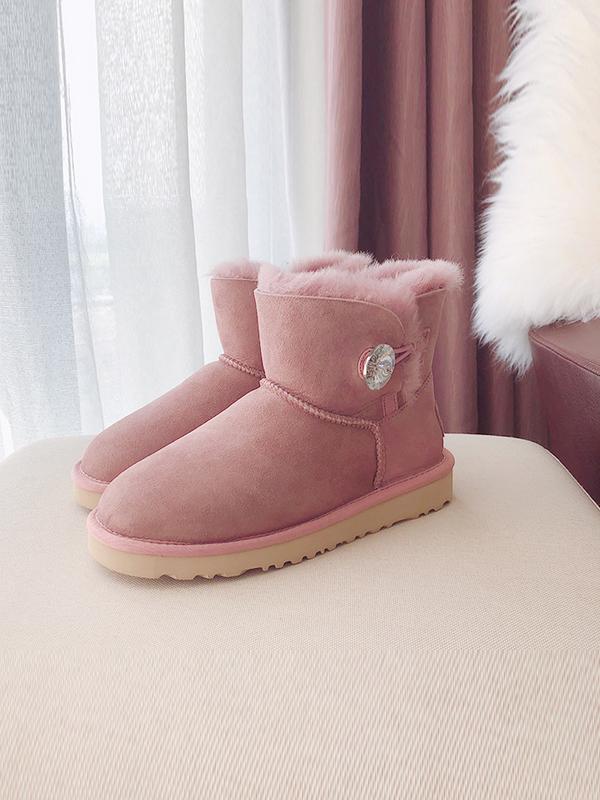 Waterproof Anti-Fouling Artificial Leather Flat Bottom Wool Uggs