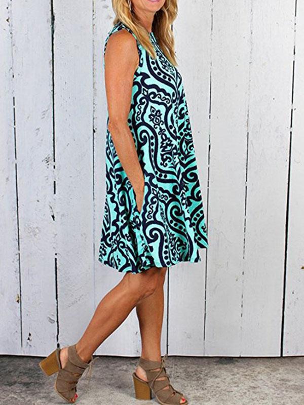 A Sleeveless Halter Dress