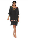 Falbala Batwing Sleeves Beach Cover-Up