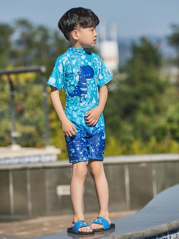 AONIHUA Dinosaur Printed Little Boy Swimwear