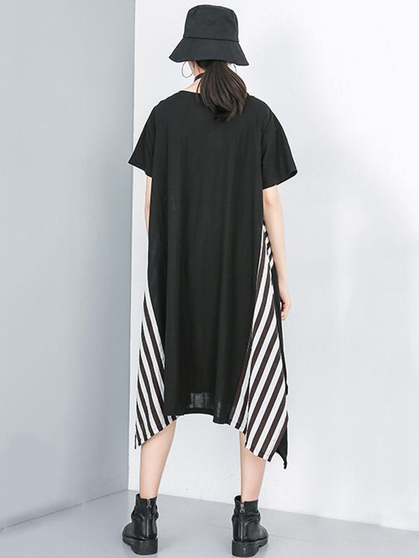 A-line Striped Dress