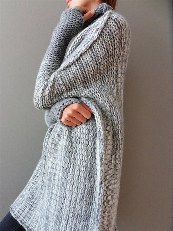 Fashion High-neck Knitting Sweater Tops