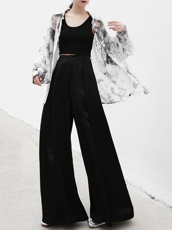 Loose Wide-leg Light Pants