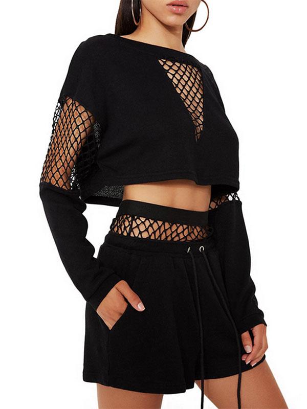 Two-piece Mesh Stitching Yoga&Gym Suits