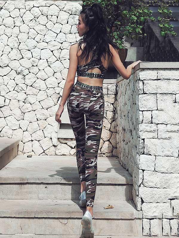 Camouflage Yoga Bra And Legging Suits