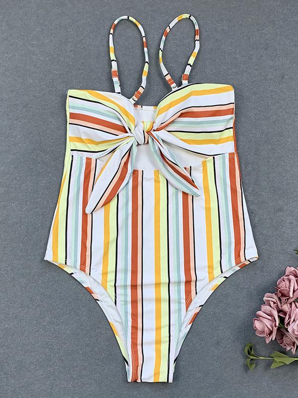 Sexy Straples Knotted Hollow One-Piece Swimwear