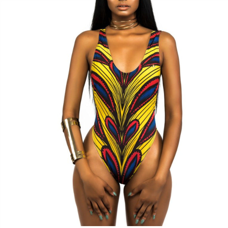 Print sexy lady print soft  ONE-PIECE SWIMSUIT