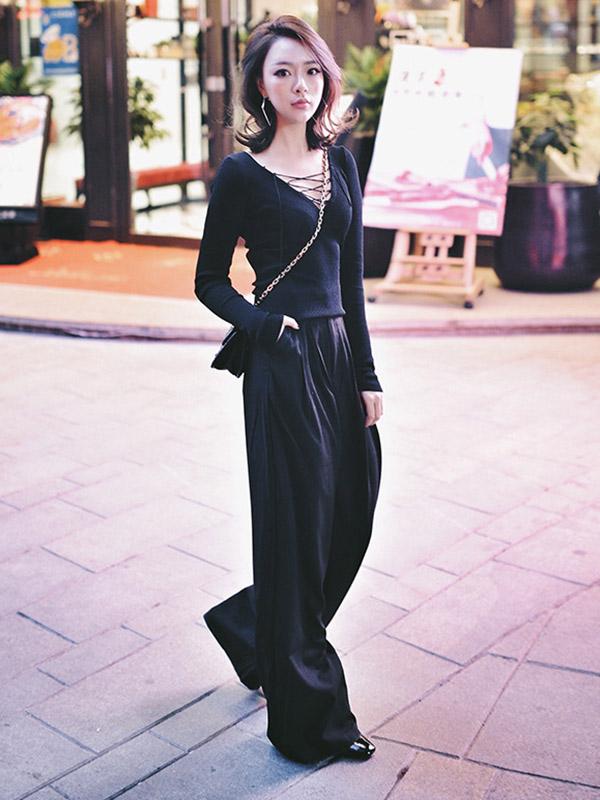 Loose High-waist Wide Leg Pants