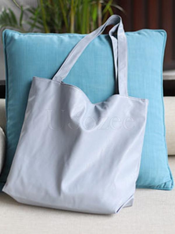 Soft Solid Handiness PU Tote Shoulder Bag