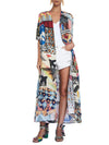 Colorful Cropped Printed Cover-ups Swimwear