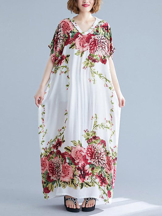 Casual Floral Printed Long Dress