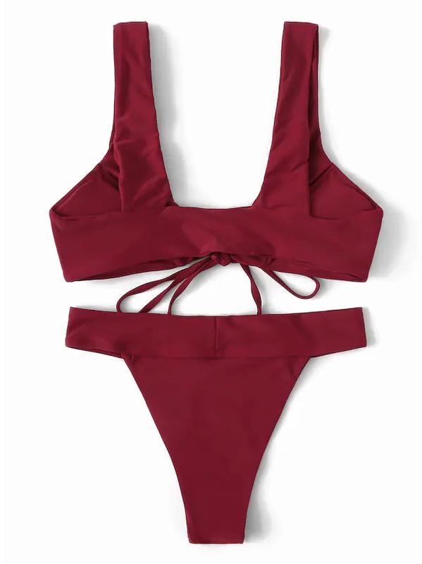 Plain Triangle Sexy Bikinis Swimwear