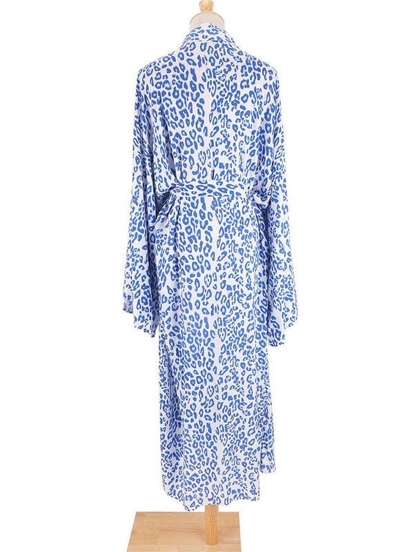 Bohemia Printed Belted Long Sleeves Cover-Up