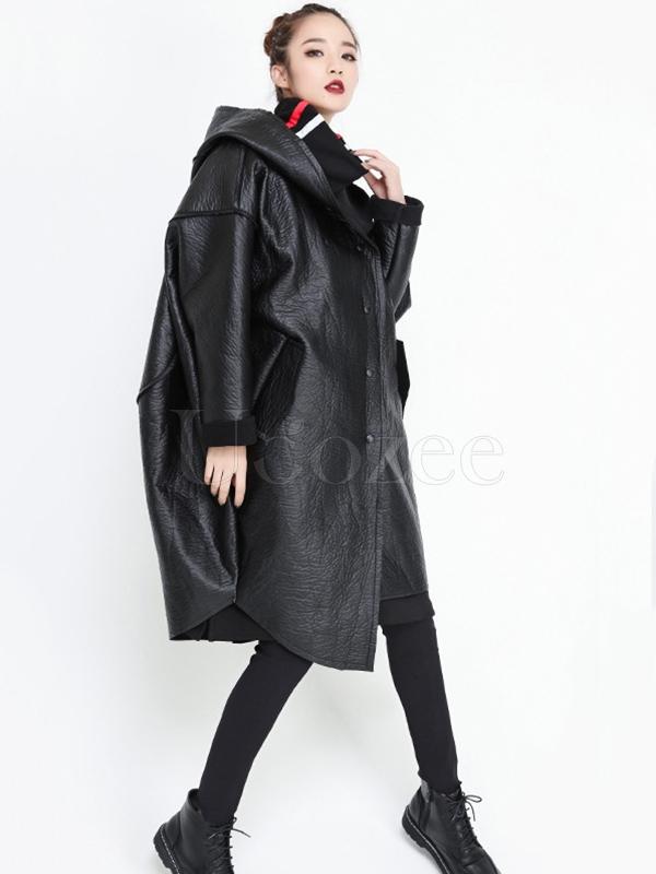 Loose Fleece Lined Fur Coat