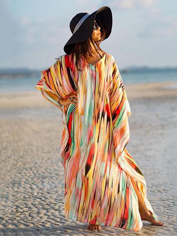 Loose Plus Size Colorful Cover-up Swimwear