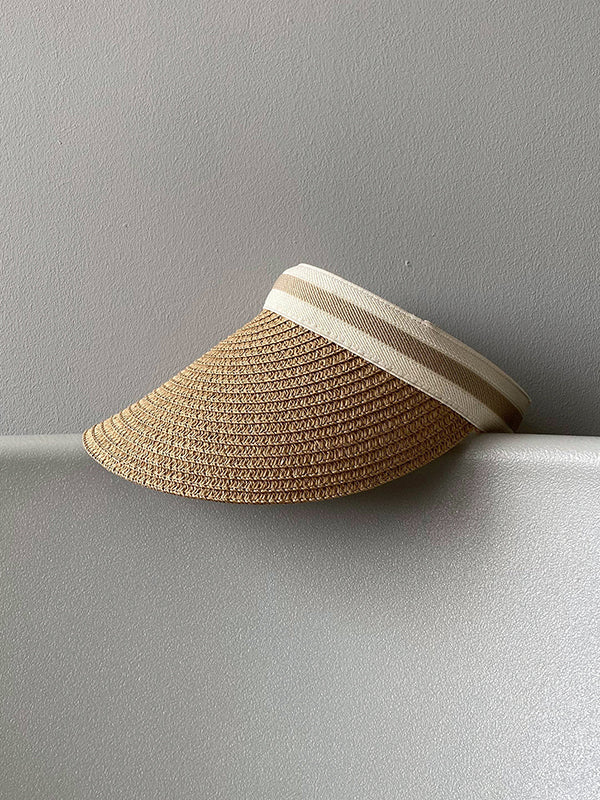 Simple Summer Contrast Color Straw Sun Hat